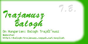trajanusz balogh business card